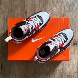 Nike Kids Sneakers - Red, White, and Black